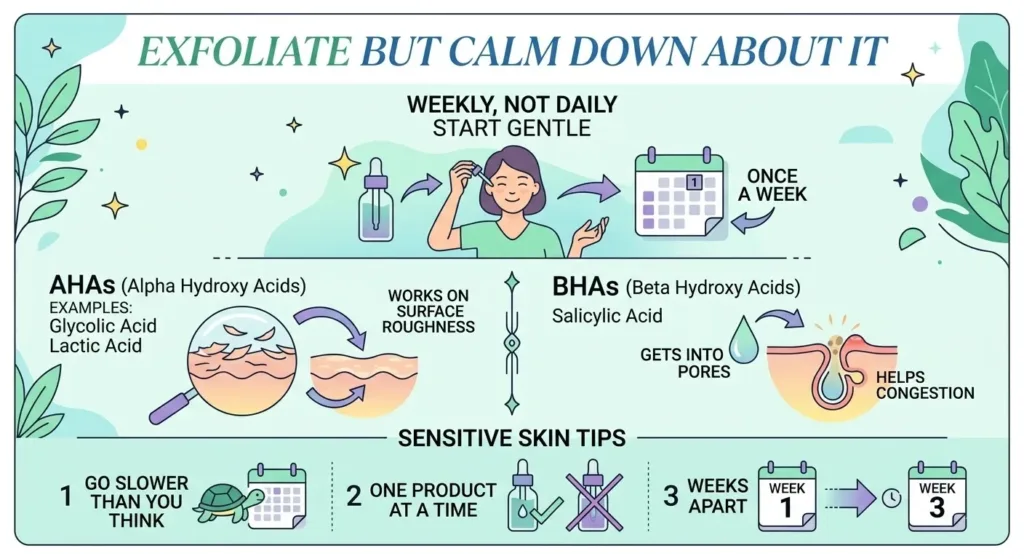 Exfoliate But Calm Down About It