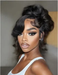 Pre-Everything Loose Wave Wig with Side-Swept Bangs