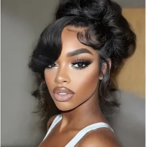 Pre-Everything Loose Wave Wig with Side-Swept Bangs
