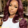 Purple Black Cherry Bob Wig