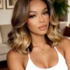Sunber 13x4 Pre-Everything Brown Highlight Body Wave Lace Frontal Wig with Dark Roots
