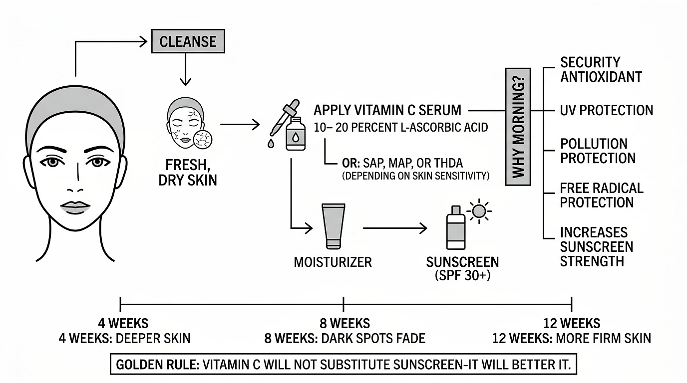 Vitamin C in the Morning Is Considered the Ideal Time for Skincare