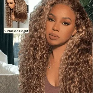 Water Wave Honey Blonde Highlighted 13x4 Pre Everything Lace