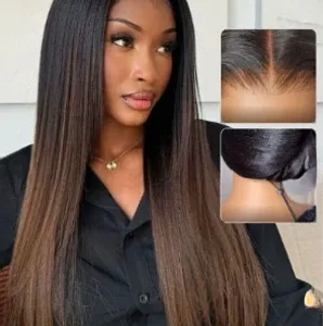 7x5 Bye-Bye Knots Yaki Straight Glueless Lace Wig
