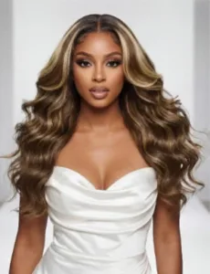 Honey Chestnut Brown Highlights 13x4 Lace