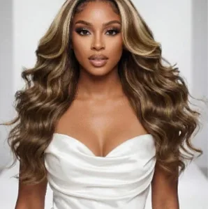 Honey Chestnut Brown Highlights 13x4 Lace