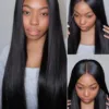 Yaki Straight Glueless 7x5 Pre-Cut Closure Wig